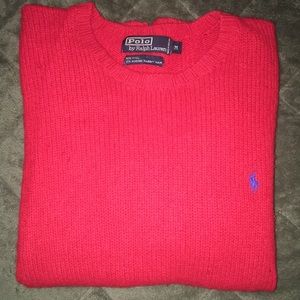 RABBIT HAIR WOOL CREW NECK SWEATER M